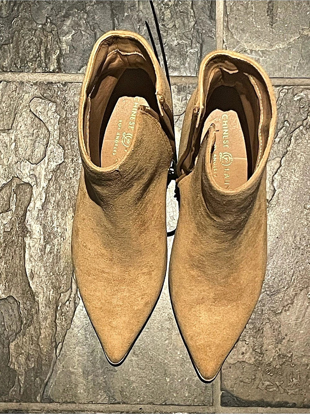 Chinese Laundry Novalie Pointed Toe Booties in Camel sz 7.5